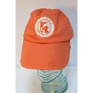 District Adult Unisex Orange Baseball Cap Refuge Ranch Embroidered Logo Patch